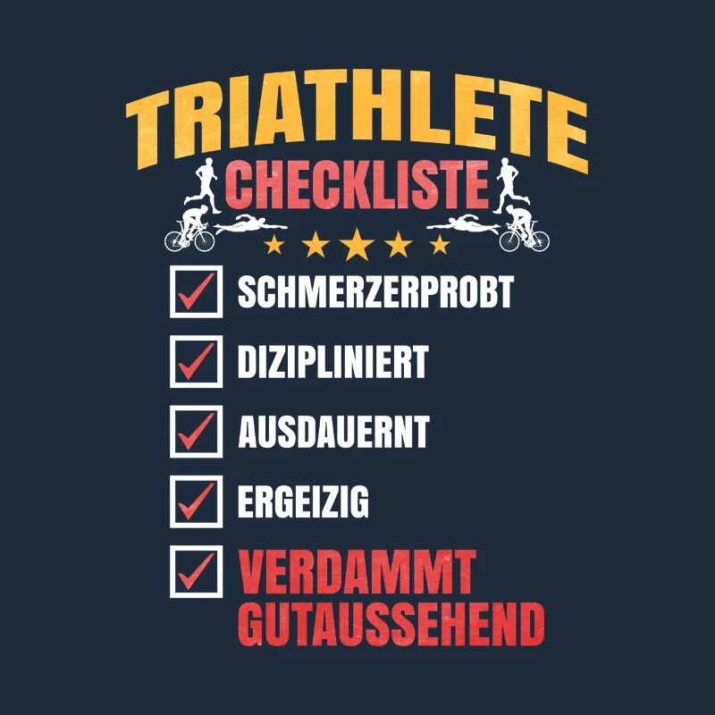 Triathlet Checkliste Motiv