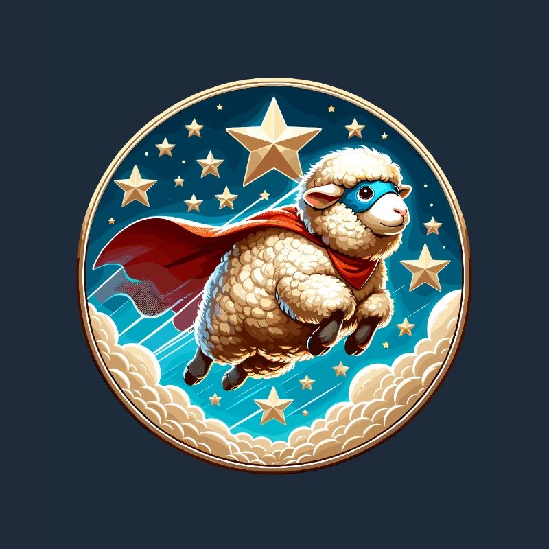 Sheep Superhero Sheep Wool Hero