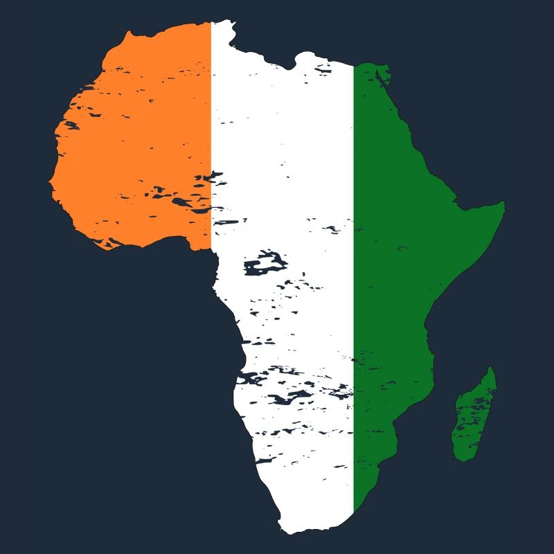 Drapeau de la Côte d’Ivoire Afrique utilisé