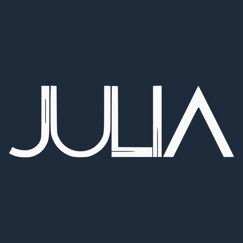 Julia Namendesign - moderne filigrane Typografie