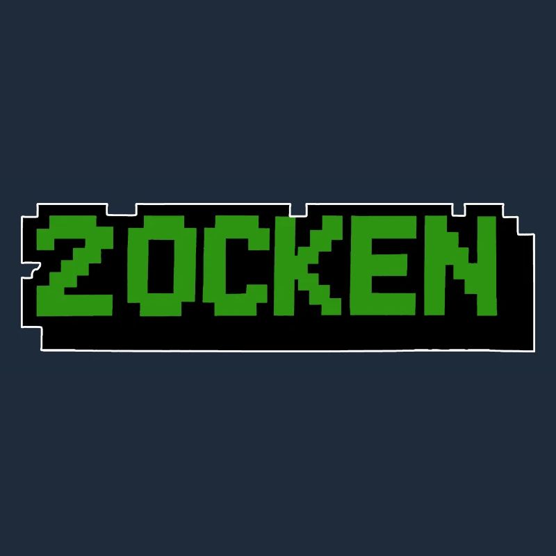 Lettering Zocken Retro Computer