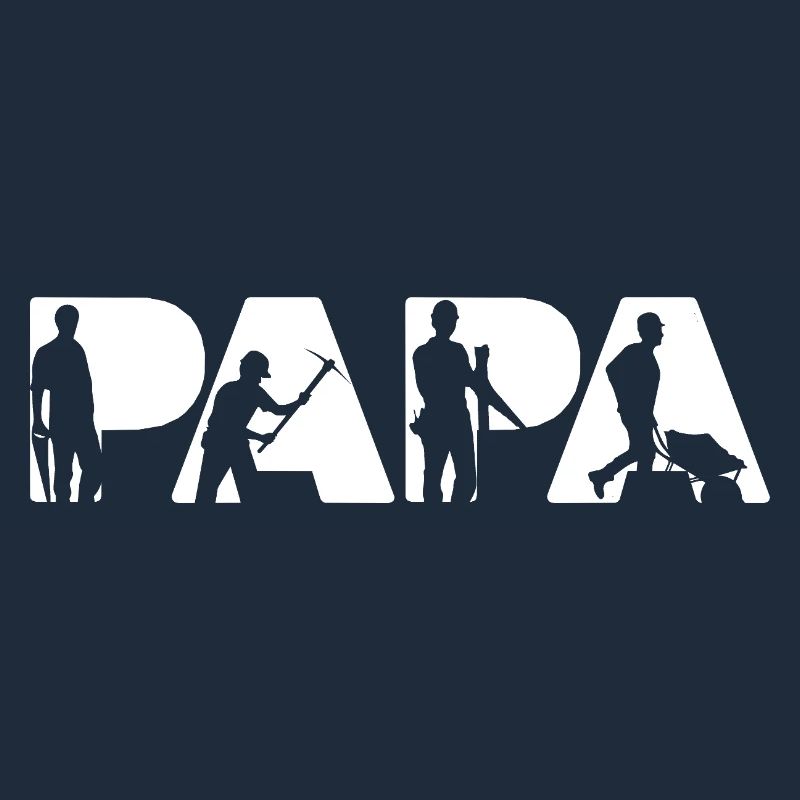 Construction Laborer Papa Proud Builder Dad