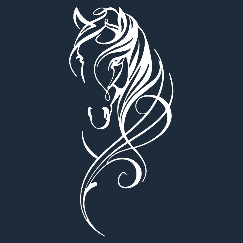 Cheval abstrait blanc