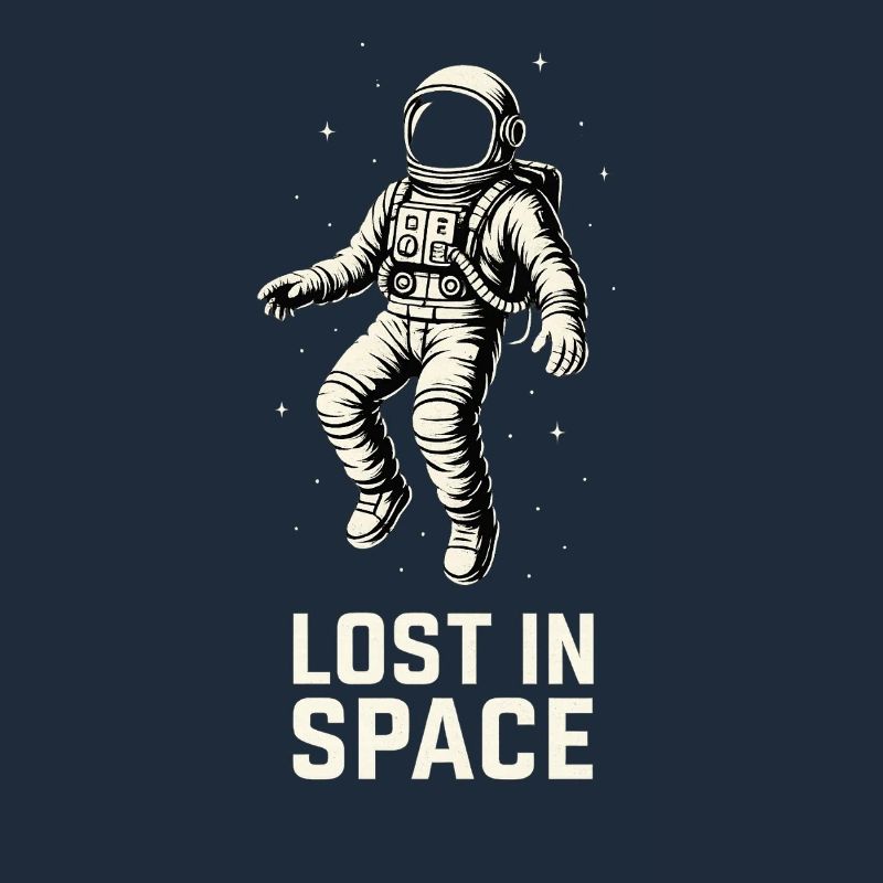 Astronaute perdu dans l’espace – Weltraum Retro Design