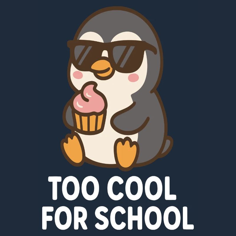 Kampf den Schulstress Pinguin Design
