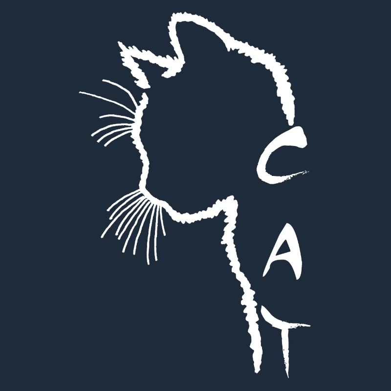 Silhouette de chat blanc