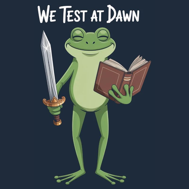 Grenouille de Test de l’Aube : Épée & Livre