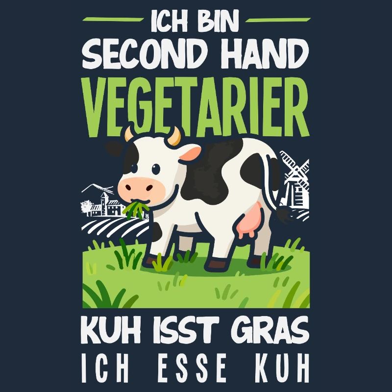 Second Hand Vegetarier Kuh Isst Gras Fleisch