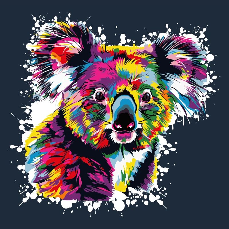 Kreativer Koala Farbexplosion