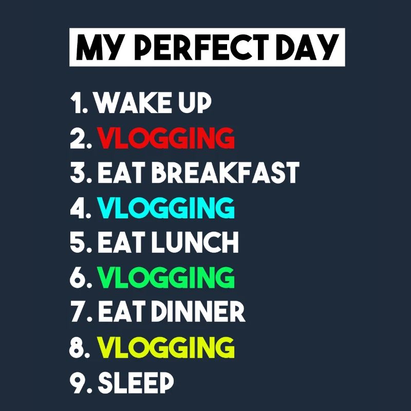 My Perfect Day Vlogging Schedule Creator Art