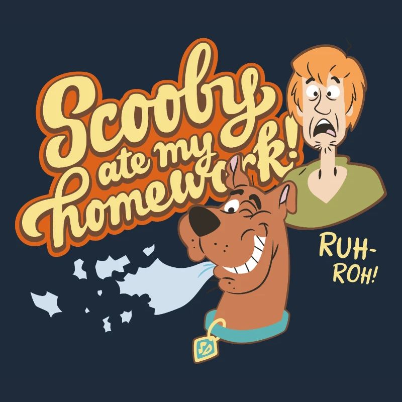 Scooby-Doo Shaggy Rogers & Slogan Scooby Devoirs