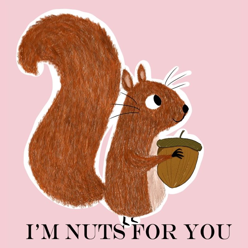 Eichhörnchen mit Eichel