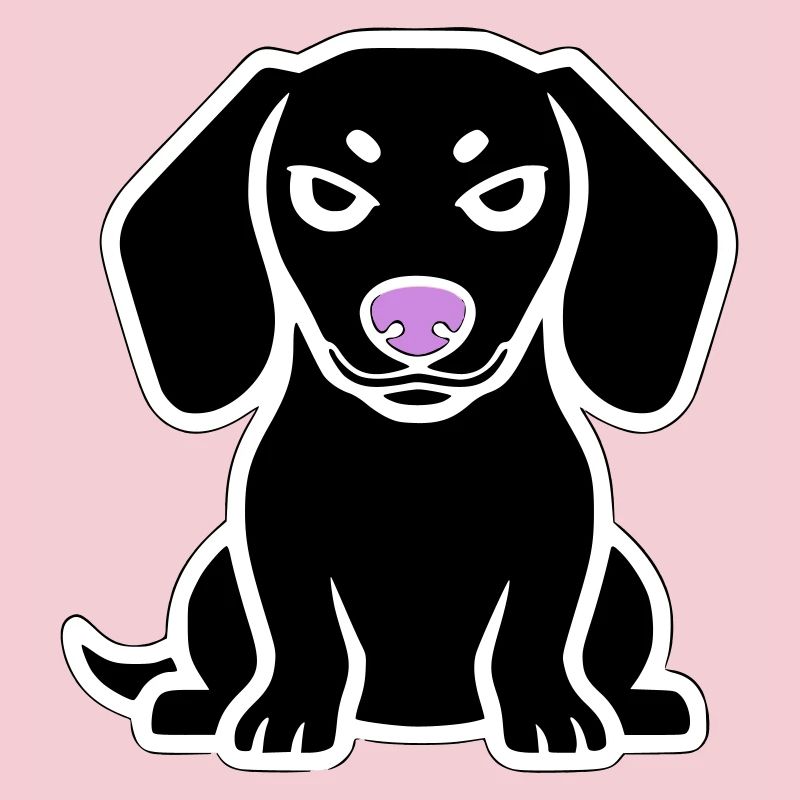 Dessin animé chiot teckel