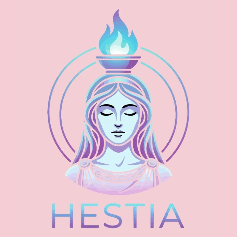 Illustration de la déesse du feu Hestia