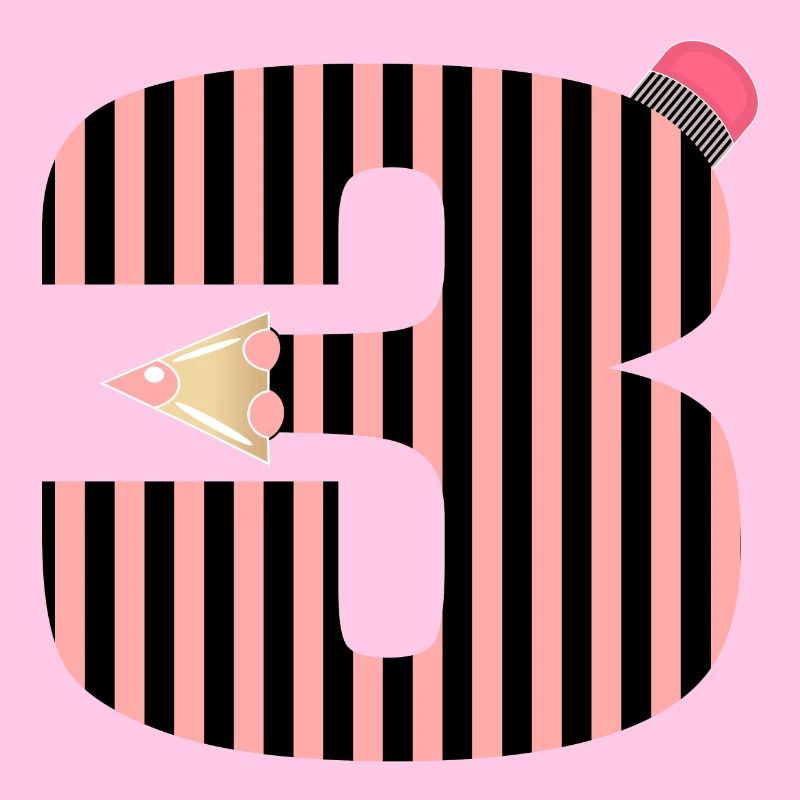 CRAYONS THREE-YEAR-OLD NUMBER 3 THREE