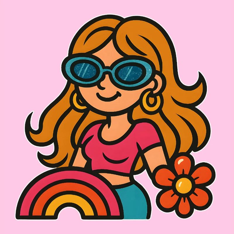 Fille d’été rétro - Look Flower Power