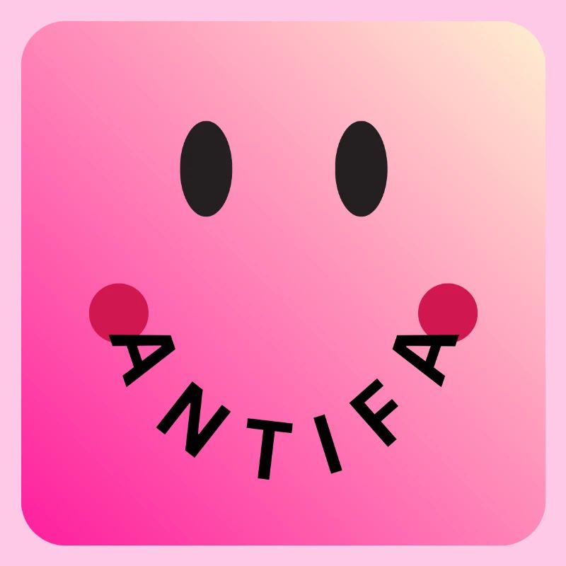 Friendly Antifa Pink | Gradient Smile Typo