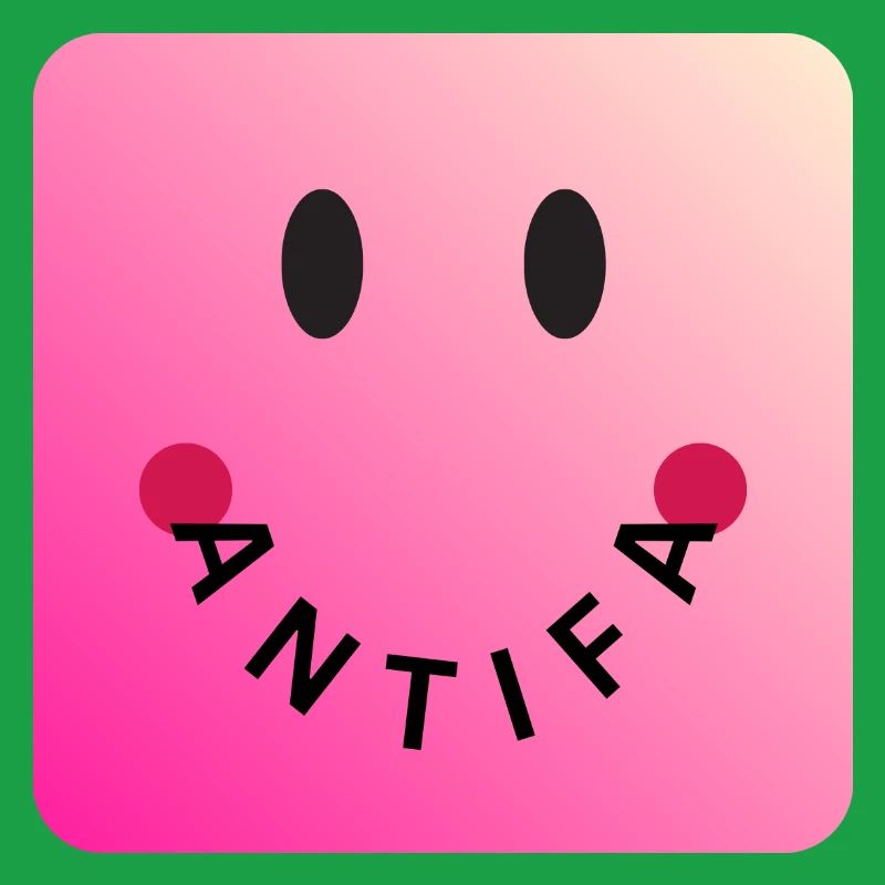 Friendly Antifa Pink | Gradient Smile Typo