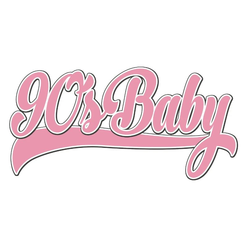 Script rétro rose bébé des années 90