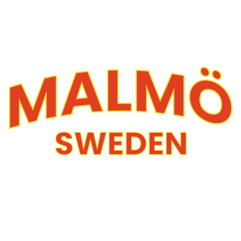 Malmö Sweden Bold Text Logo