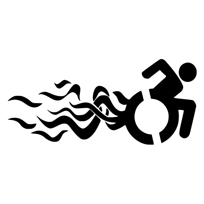Flammendes Rollstuhlsymbol *