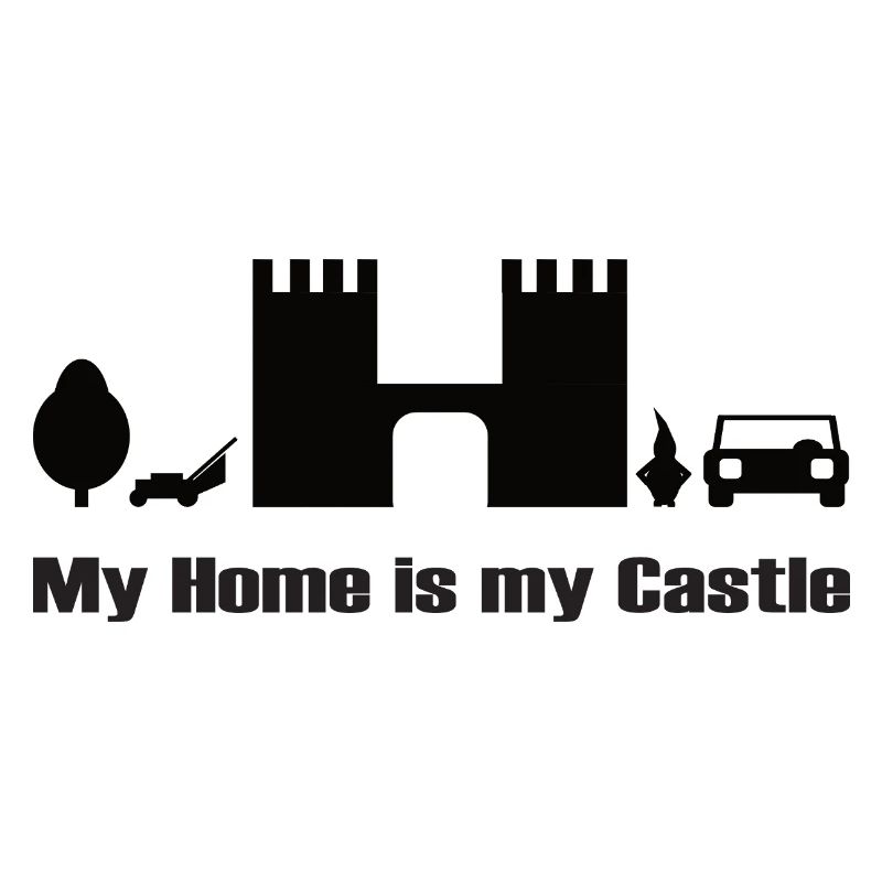ma maison est mon château. Conception, noir