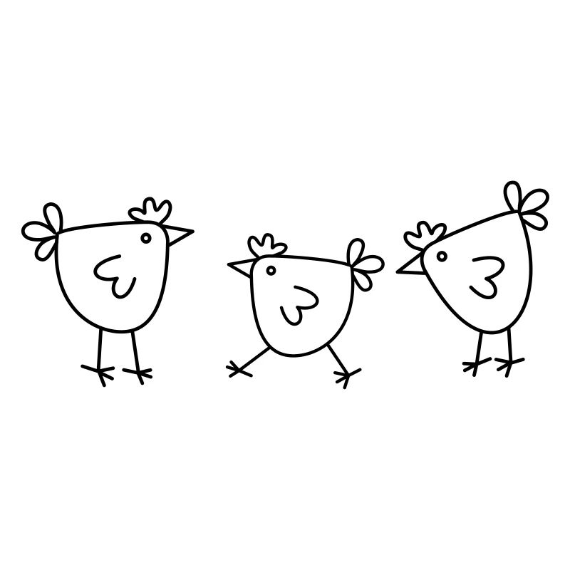 Chicken Chicken Hen minimally simple chicken design