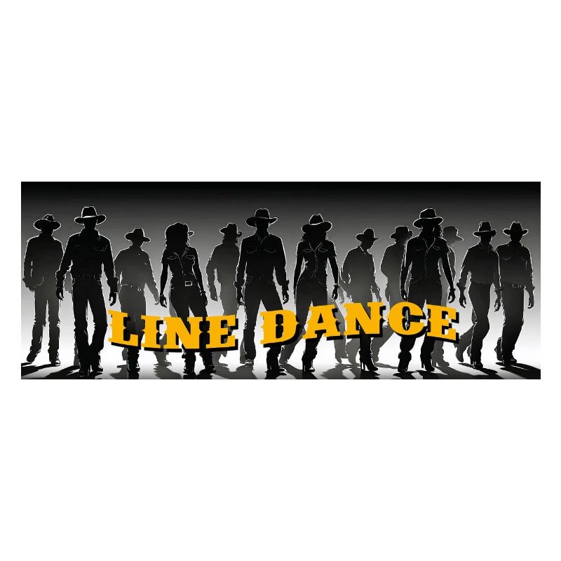Line dance group dancing
