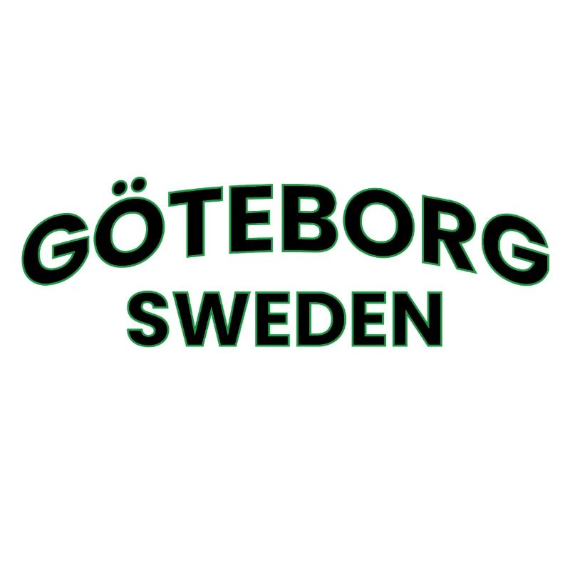 Conception du texte néon vert de Goteborg