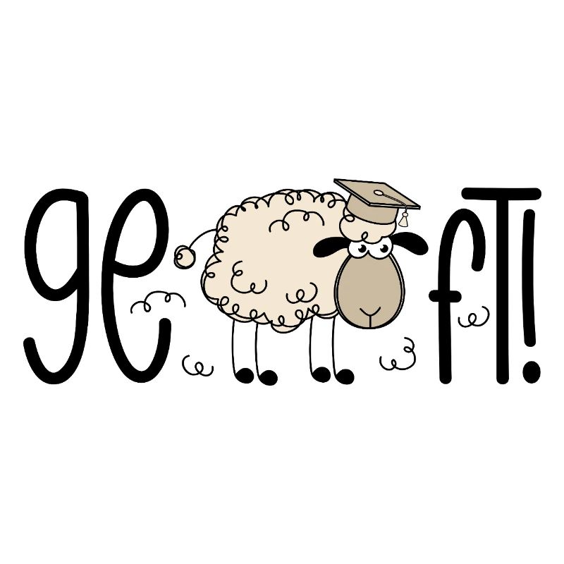 Done! Funny Sheep Doctoral Hat Graduation 2026