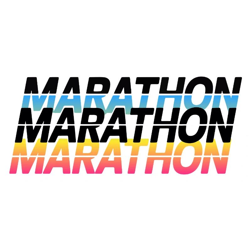 Typographie du gradient marathon