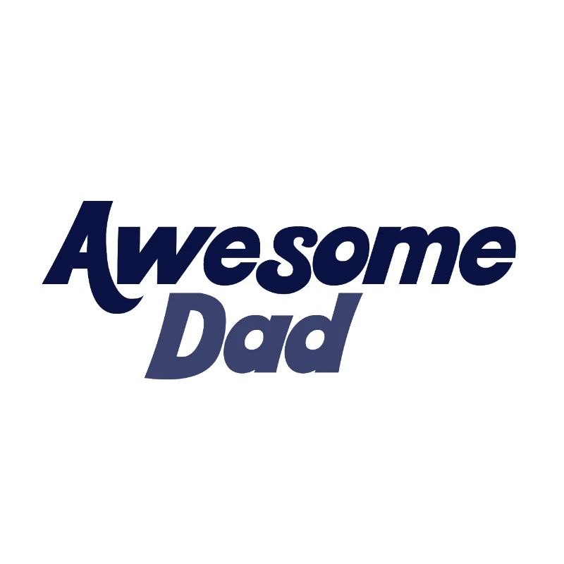 Bold Blue Gradient Awesome Dad