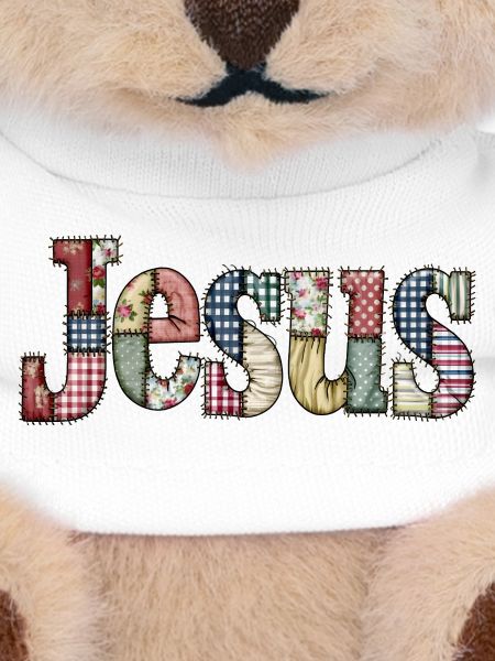 Patchwork Jesus Lettering
