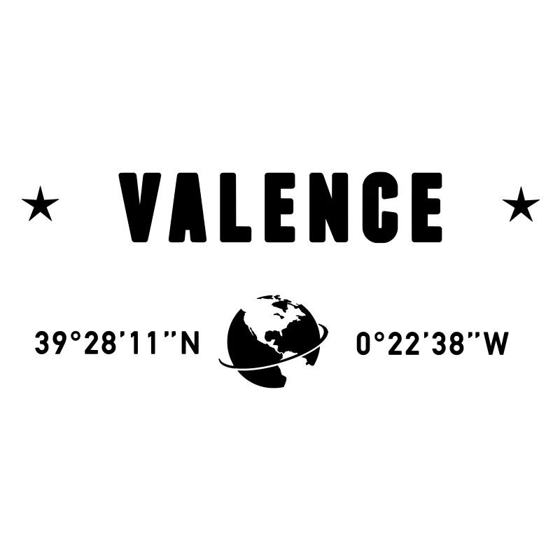 Valence, Espagne, coordonnées GPS, globe