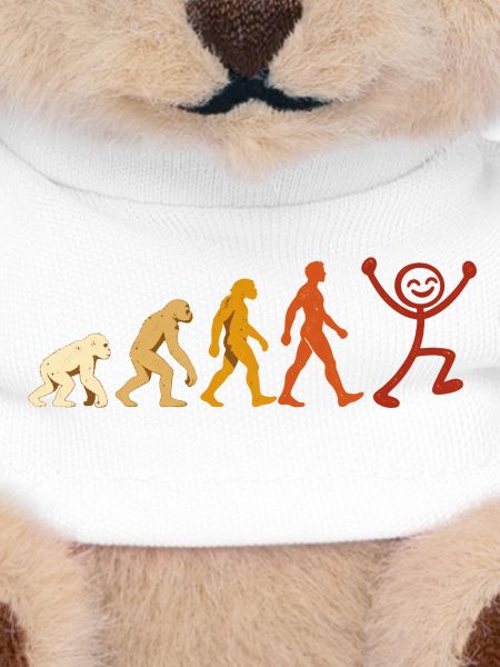 Evolution Mensch Freude Retro Design