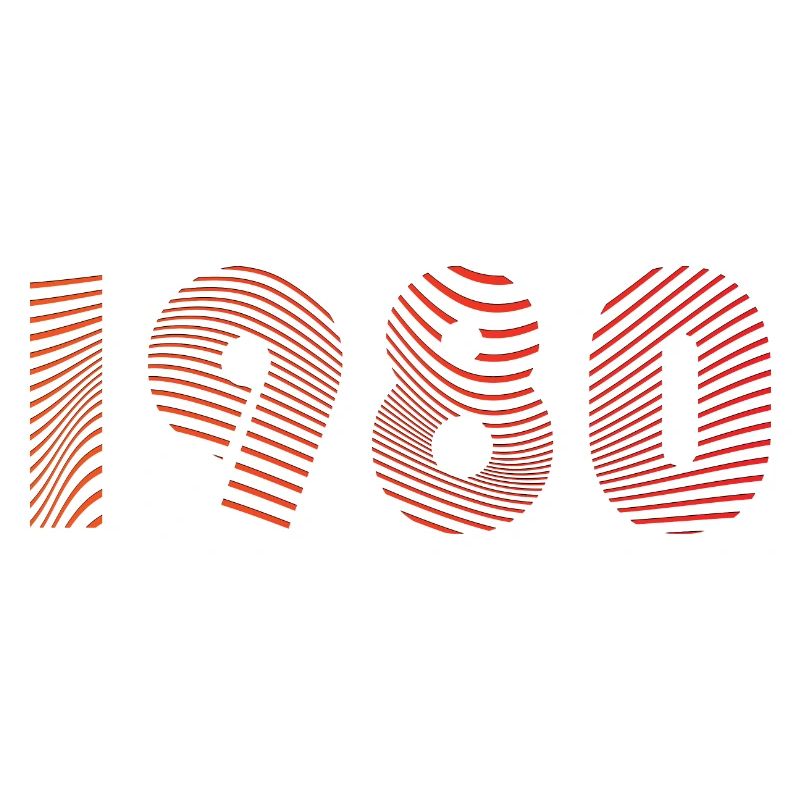 Retro 1980's Stripes Typography