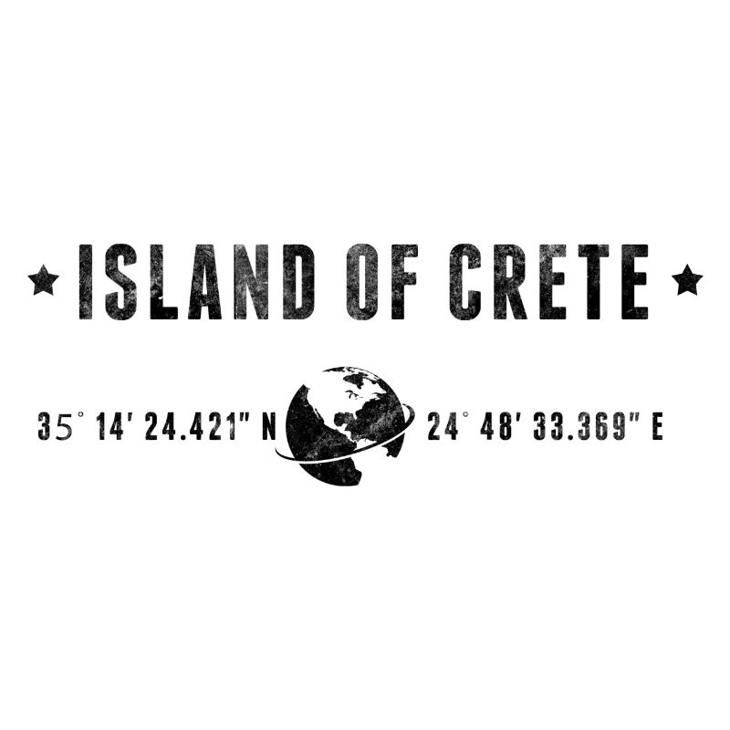Crete Stylized Geographical Coordinates