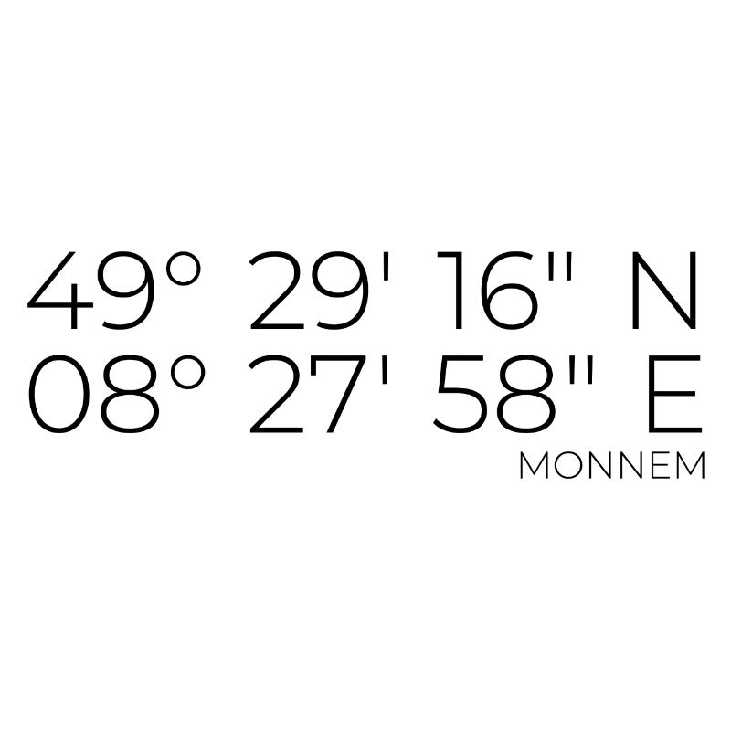 coordinates Monnem Mannheim