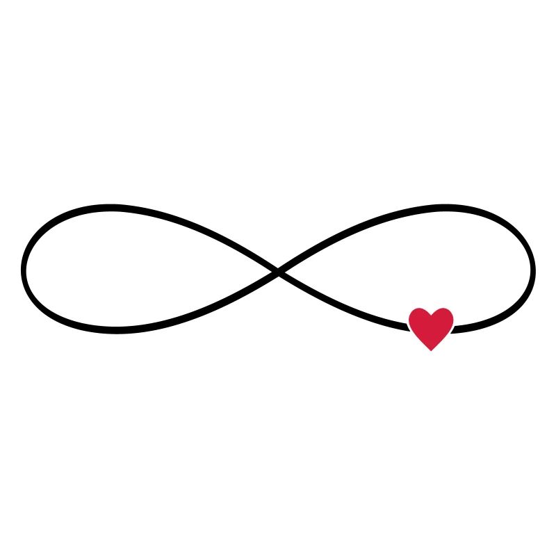 Infinity sign heart infinite love