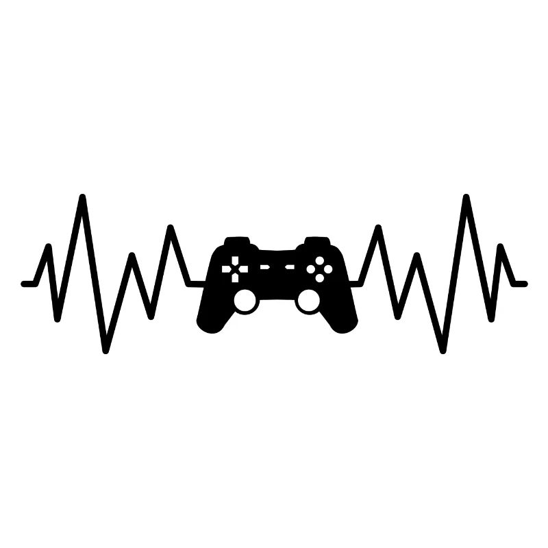 Videospiel-Controller-Spieler, Geek-Herzfrequenz