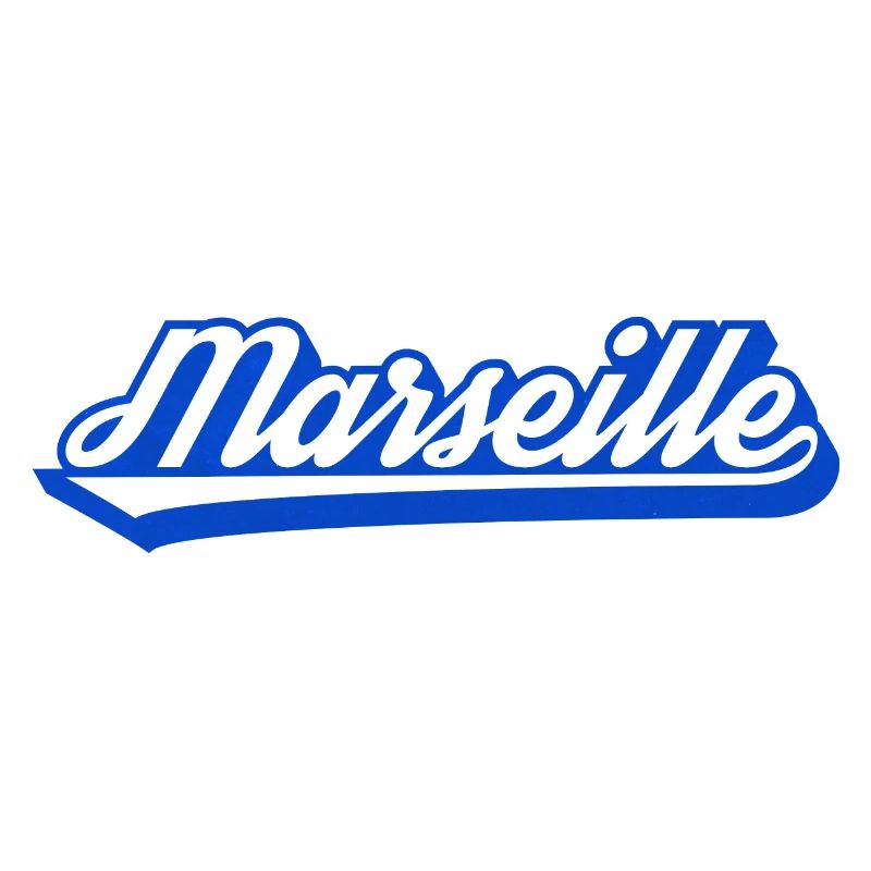 Marseille Rétro Blue Script