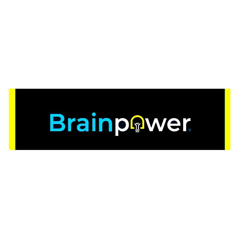 Brainpower Light Bulb Typography