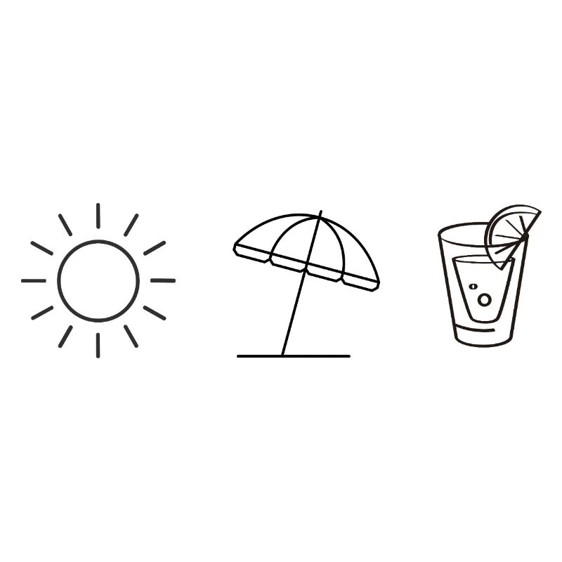 Summer Vibes – Minimalist Sun & Drink Design