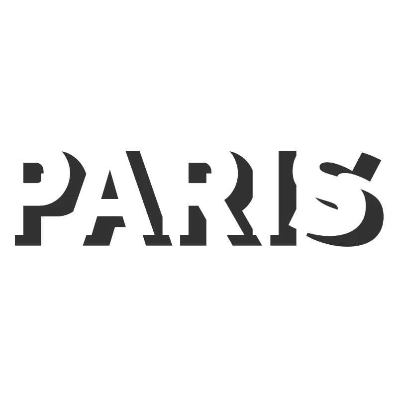 Paris Typography Logo Lettering Graphic Icon