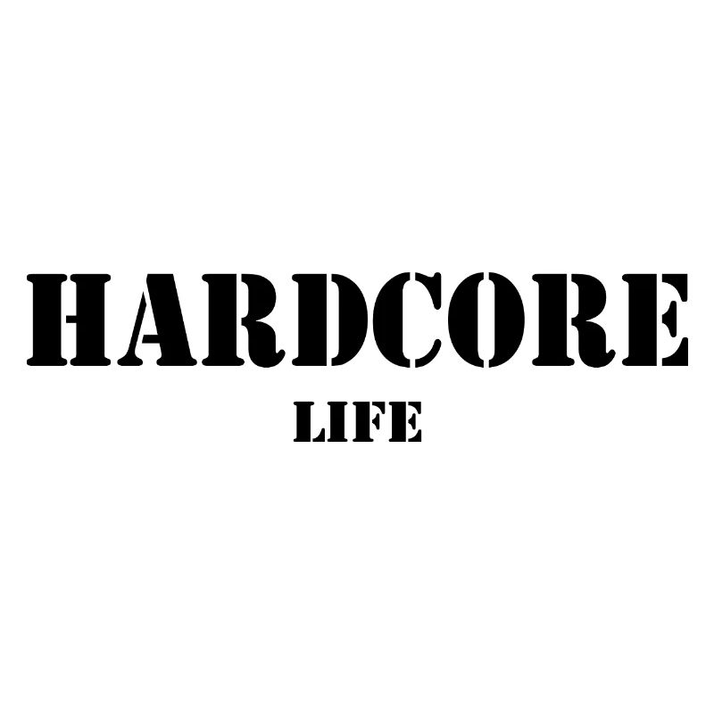 Hardcore-Leben schwarze Farbe