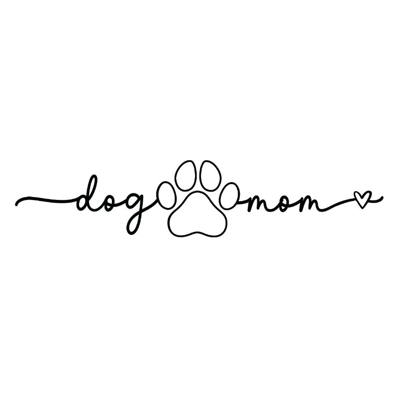 Dog Mom Paws Script Design Mom