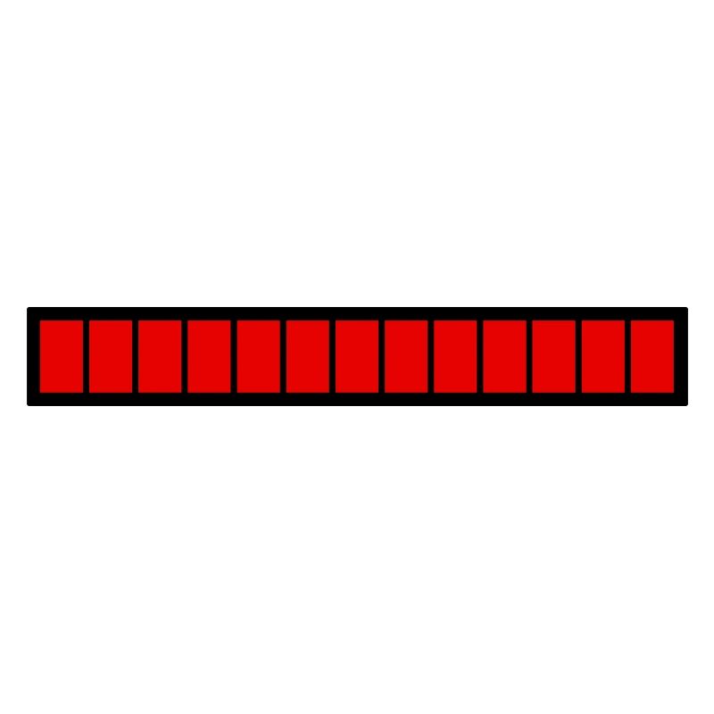 Rectangle loading bar Black Red (100%)