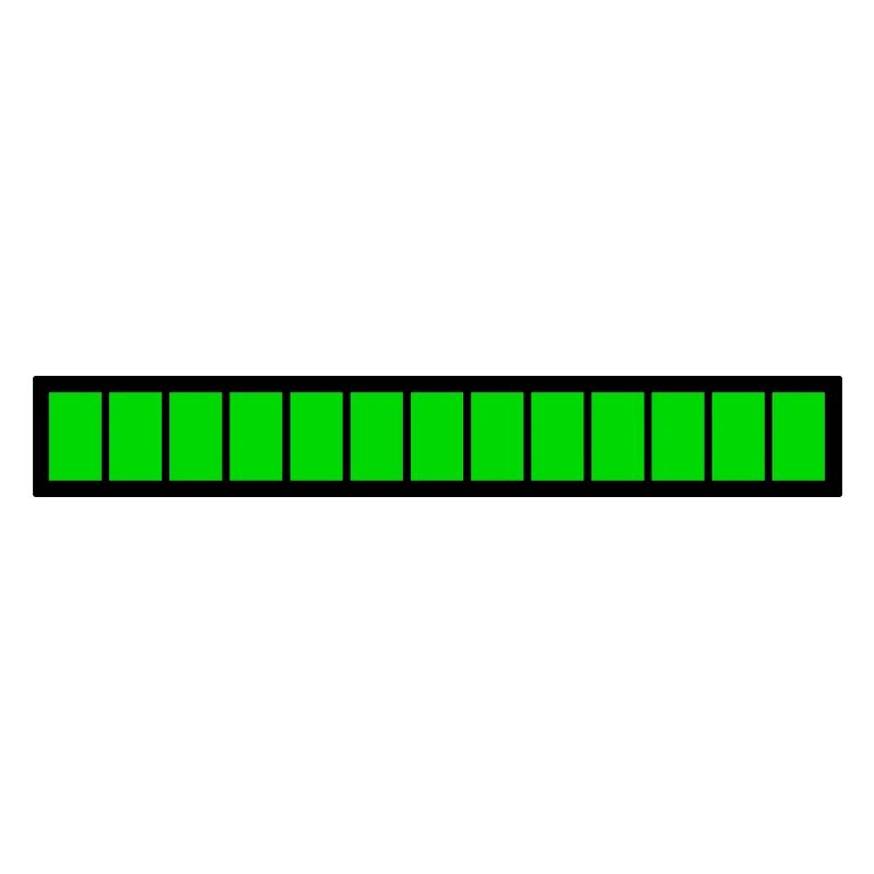 Barre de chargement rectangle Noir Vert (100%)