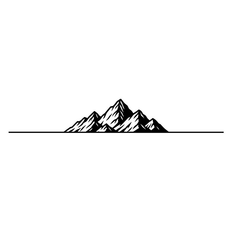 Mountains icon line