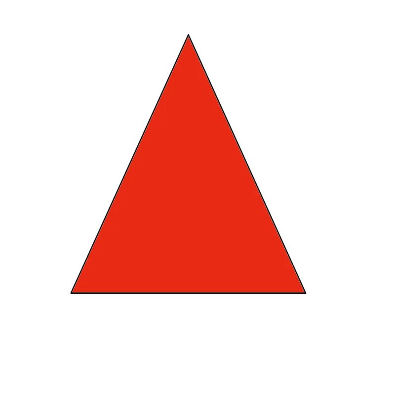 Red triangle on black